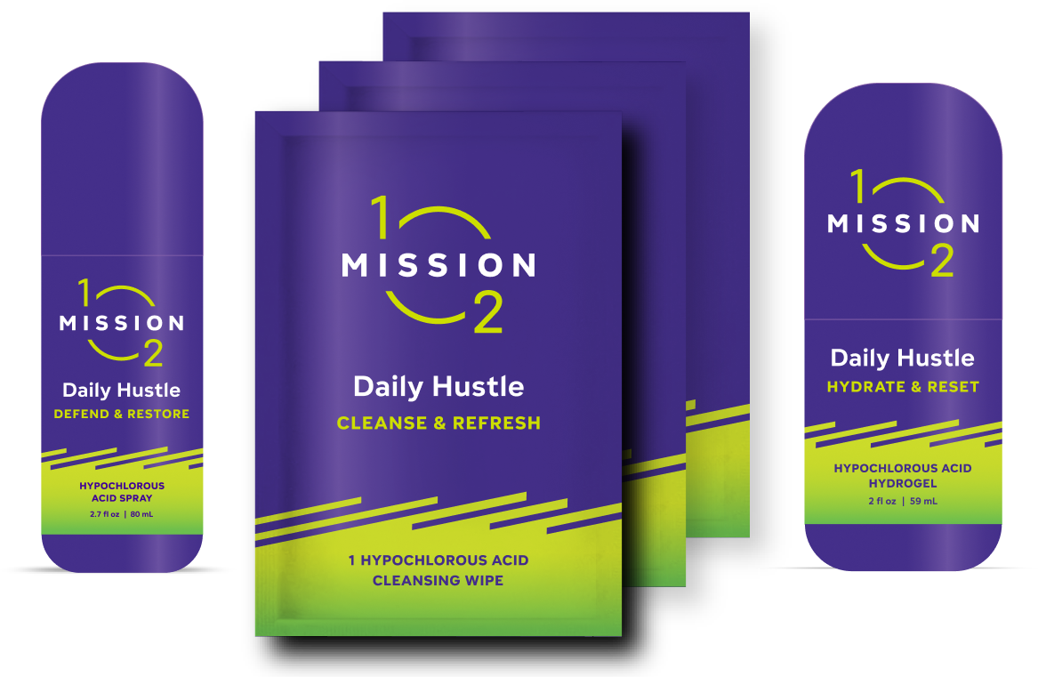 The Court Kit: Mission 1o2 Daily Hustle Spray, Cleansing Wipes and Hydrogel