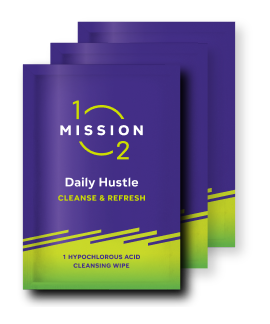 Mission 1o2 Daily Hustle Cleanse & Refresh hypochlorous acid cleansing wipes